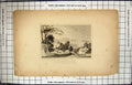 Original Old Antique Print View Penshurst Kent England Philip Sydney Engraving