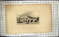 Old Antique Print Rochester Castle River Bridge Kent Dugdales Engraving