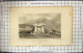 Old Engraving 1828 Man Sitting Kitts Cotty House Aylesford Kent Lacey 19th