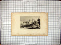 Antique Old Print Engraving View Dudley Castle Worcestershire England Tallis