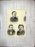Antique Print 1886 Portrait Cockeram Signor Ponchielli Joseph Maas Vocalist