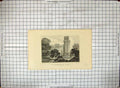 Antique Print Guys Tower Warwick Castle Warwickshire Engraving Architecture
