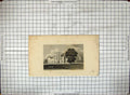 Original Old Antique Print Exterior Coughton Court Warwickshire Engraving