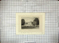 Original Old Antique Print Engraving Exterior New Park Wiltshire Neale Mansell