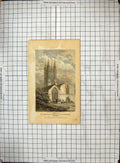 Old Engraving 1814 St. Sampsons Church Circklade Wiltshire Smith Hear 19th