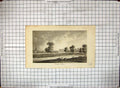 Old Antique Print Engraving View Corsham House Horses River Church Trees 18th
