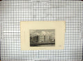 Old Print Engraving Gosfield Hall Marquis Buckingham Essex 1805 Woolnoth 19th