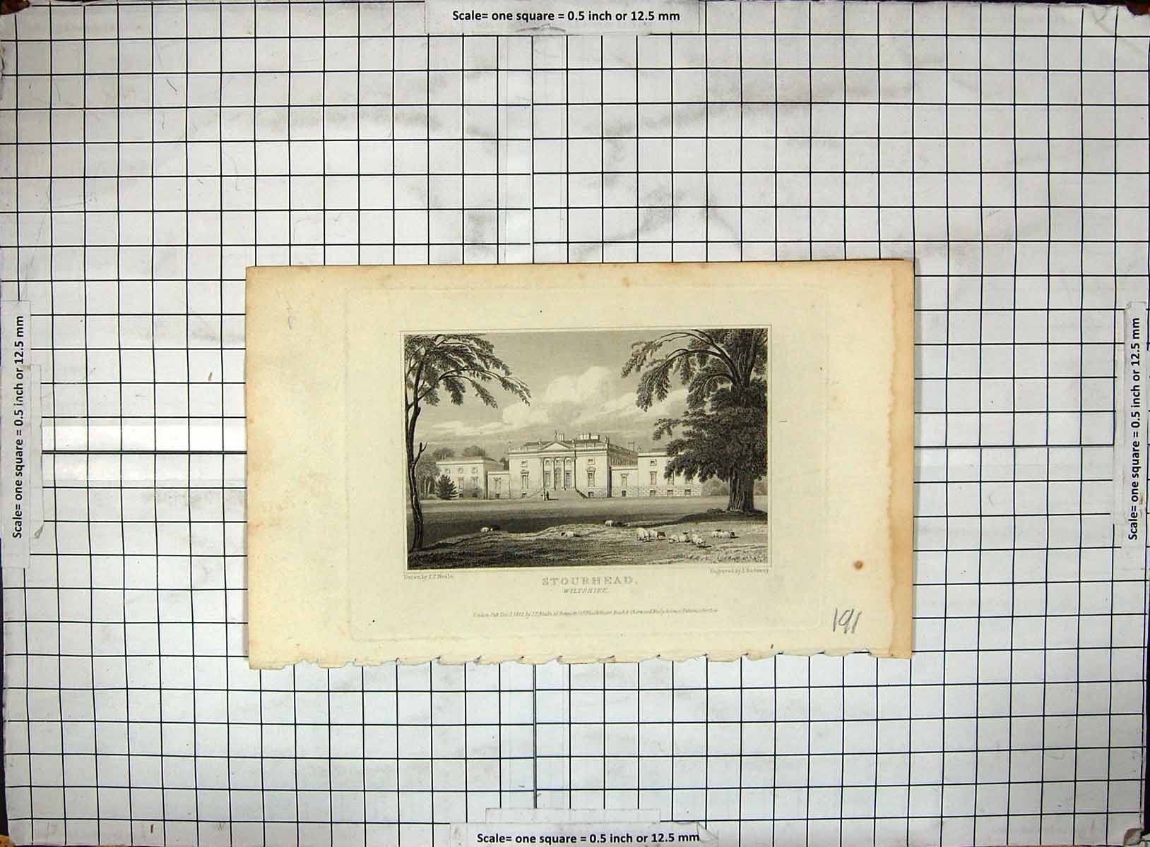 Old Antique Print Engraving Colchester Castle Essex England Architecture 20th