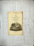Old Antique Print Engraving Batsford Gloucestershire England Fisher Neale 20th