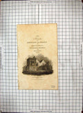 Antique Old Print Manor House Stanton St. Quintin Wiltshire Engraving 1814 19th