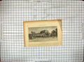 Original Old Antique Print View Rachet Court Cricket Sport Men