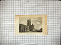 Old Antique Print Engraving 1812 Glocester Cathedral Architecture Storer 19th