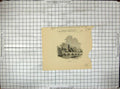 Original Old Antique Print View Tewksbury River Bridge Church Boat England
