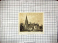 Original Old Antique Print Engraving Church Architecture Hardwick