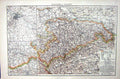 Antique Print Kingdom Saxony Map C1897 Switzerland Environs Dresden Bohemia