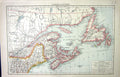Old Print Canada Eastern Map C1897 New Foundland Brunswick Nova Scotia Q 19th