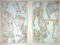 Old Print Mediterranean Sea Western Eastern Map C1897 Nile-Delta Gibralt 0 19th