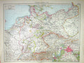 Old Print Germany General Map C1897 Berlin Environs France Hanover Pruss 0 19th