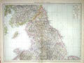 Old Print England North Wales Map C1897 York Durham Isle Man Dumfries Ch 0 19th