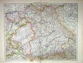 Old Print Wurtemberg Bavaria Map C1897 Switzerland Salzburg Franconia St 19th