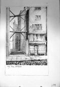 Original Old Vintage Print Long Lane Smithfield London Stapleton Drawing C1930
