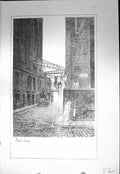 Old Vintage Print Maid Lane London Stapleton Drawing C1930 Street Scene 20th