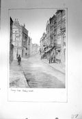 Old Vintage Print Looking North Drury Lane London Stapleton Drawing C1930 20th