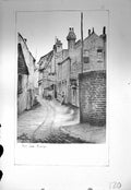 Original Old Vintage Print Back Lane Barking London Stapleton Drawing C1930