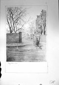 Antique Old Print Marylebone Lane London Stapleton Drawing C1930 Street Scene