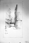 Old Vintage Print Shoe Lane London Stapleton Drawing C1930 Street Scene 20th