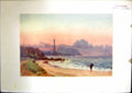 Original Old Antique Print Genoa Lighthouse 1904 Murray Colour 20th Century