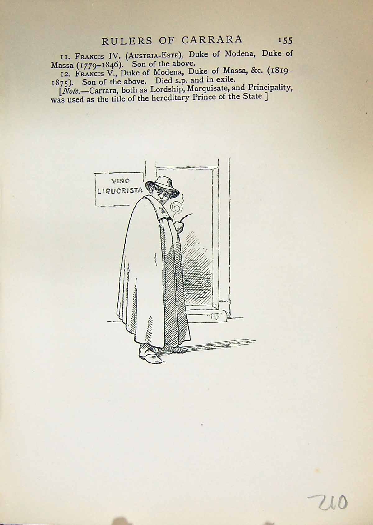 Original Old Antique Print 1904 Murray Vino Liquorista Man 20th Century