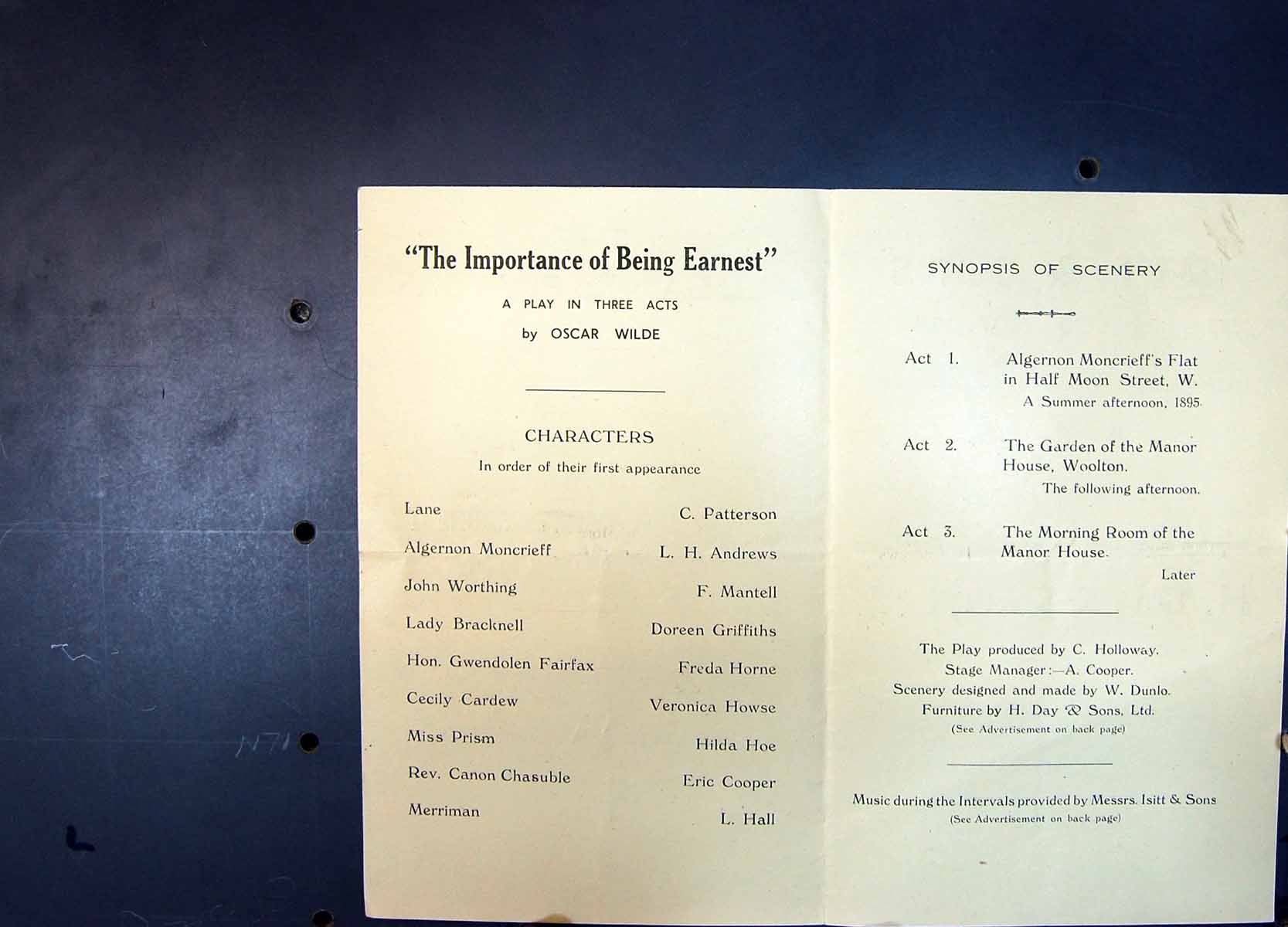 Old Arts Theatre Programme Shaw Grundy Camberwell Lambeth Hammersmith