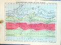 Old Print Temperature Chart World North South Tropic Bartholomew Map 1886 19th