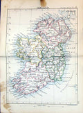 Old Bartholomew Map 1886 Ireland Connaught Cavan Munster Ulster Leins Victorian