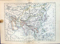 Old Bartholomew Map 1886 Asia India Arabia China Persia Tibet Turkest Victorian