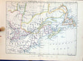 Old Bartholomew Map 1886 Canada Ontario Quebec Brunswick Newfoundland Victorian