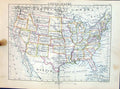 Old Bartholomew Map 1886 United States America Nebraska Iowa Nevada C Victorian