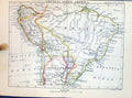 Old Bartholomew Map 1886 Central South America Brazil Bolivia Peru Ec Victorian