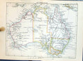 Old Bartholomew Map 1886 Australia Queensland Victoria Perth Sydney B Victorian