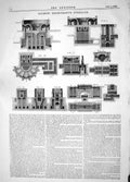 Antique Old Print Engineering 1862 Siemens Regenerative Furnaces Machinery 19th