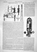 Antique Print 1862 Invention George Simpson Boring Apparatus Husband Valve 19th