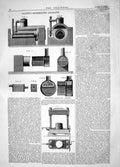 Old Engineering 1862 Invention William Allchin Superheating Apparatus Victorian