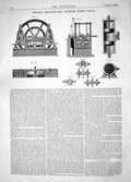 Old Engineering 1862 Invention Newton Apparatus Obtaining Motive Powe Victorian