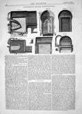 Antique Print Engineering 1862 Invention Brooman Steam Generators Machinery