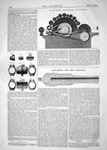 Old Print 1862 William Taylor Carding Engines Lancaster Ordnance Braisted 19th