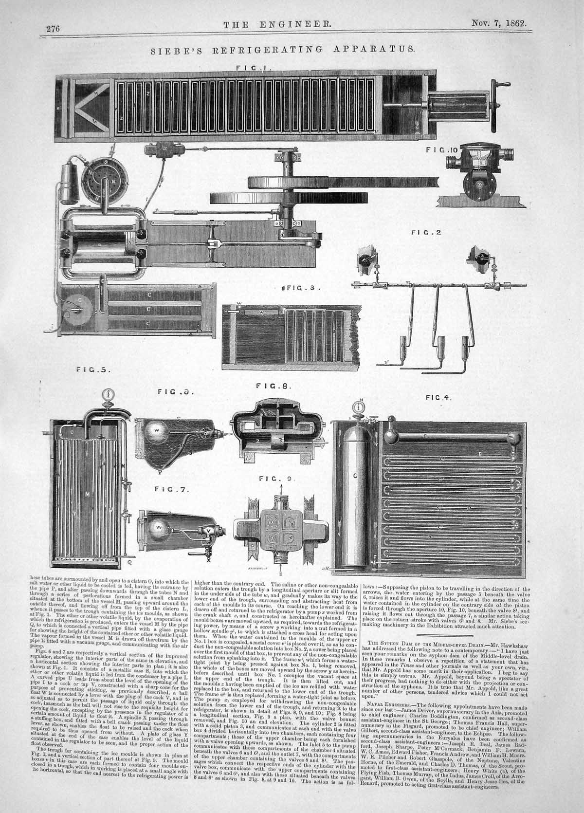 Old Engineering 1862 Siebe Refrigerating Apparatus Regulator Machiner Victorian