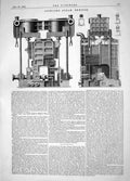 Old Print Engineering 1862 John Frederic Spencer Steam Engines Machinery 19th