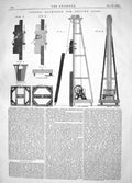 Old Engineering 1862 Invention William Sisson Machinery Driving Piles Victorian