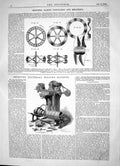 Old Print 1863 Griffiths Marine Propellers Sheathing Milling Machine Ship 19th